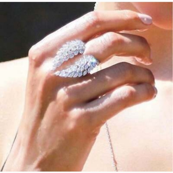 Diamond Angel Wing Ring - Picture 11 of 15